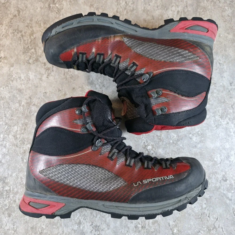 La Sportiva Trango‎ TRK GTX Hiking Boots Mens 12 Red Black Gore-Tex Waterproof